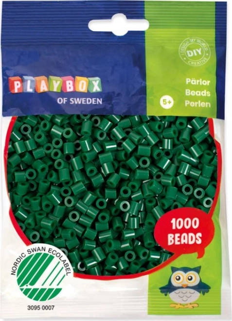 Playbox vasalható gyöngyök - sötétzöld 1000 darab