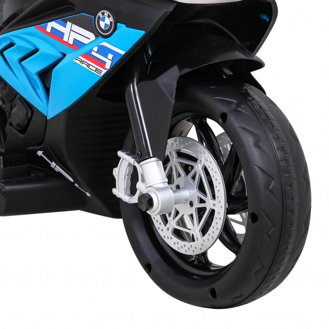 BMW HP4 Gyerekeknek elektromos motor kék + 3 kerék + LED + MP3 USB + Eco bőr