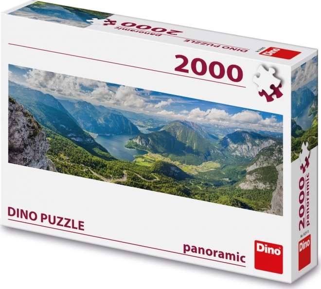 Dino panoráma puzzle alpesi kilátás 2000 darabos