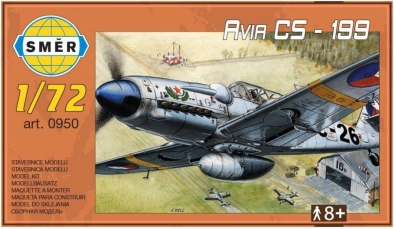 repülőgép makett avia cs-199 műanyag 1:?? 13,7 × 12,6 cm