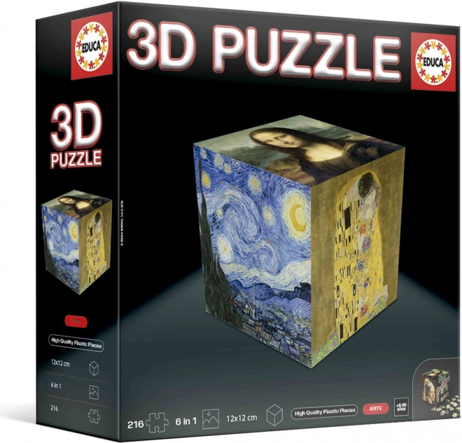 3D művészet puzzle kocka