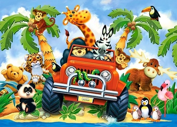 Maxi állatos safari puha puzzle 40 db