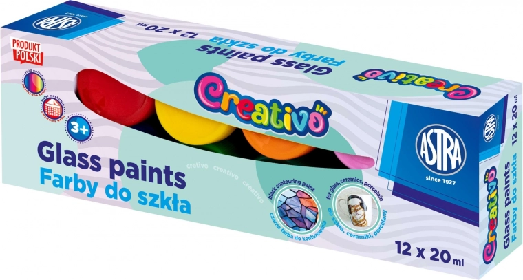 ASTRA CREATIVO üvegfestékek 12×20 ml