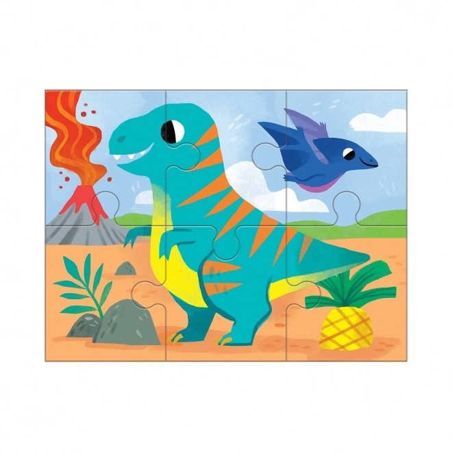 Mudpuppy dinoszaurusz puzzle készlet 4 az 1-ben