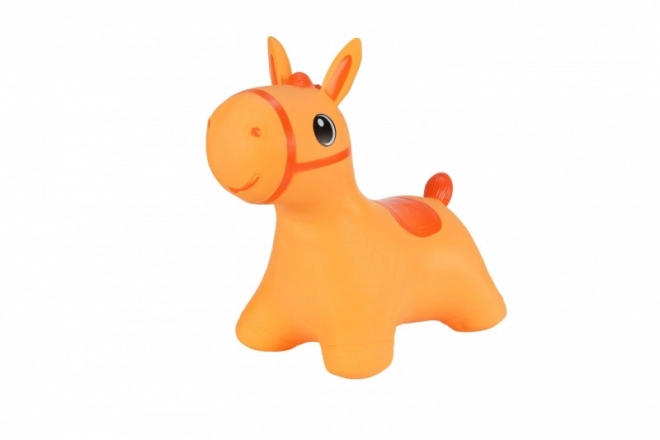 Narancssárga felfújható ugráló ló Hoppimals