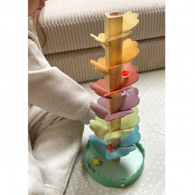 Woopie Green Fa golyópálya Zenefa Montessori FSC