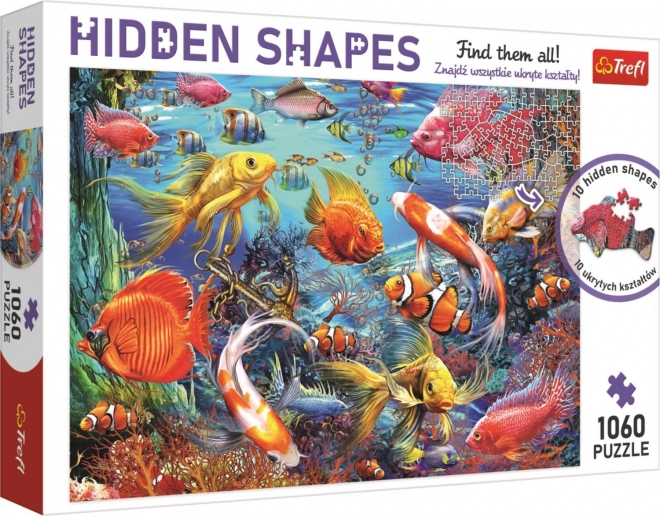 Trefl hidden shapes puzzle 1060 darabos - víz alatti élet