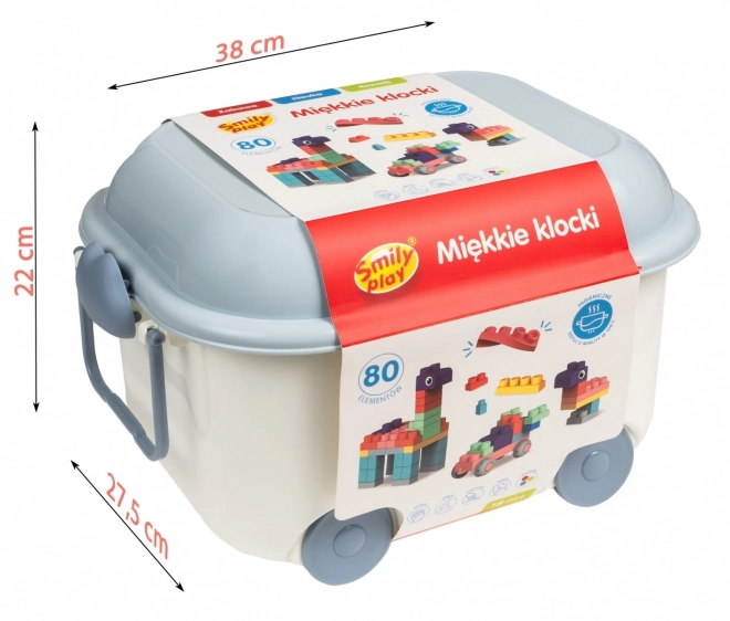 Puha építőkockák 80 darabos készlet