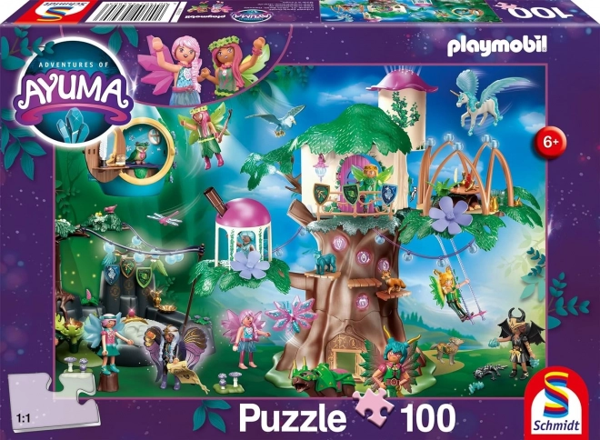 Schmidt puzzle Playmobil Ayuma: bűvös tündérerdő 100 darabos