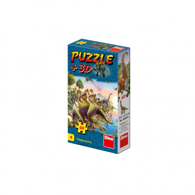 Puzzle dinoszaurusz figurával: Tyrannosaurus Rex 60 darabos