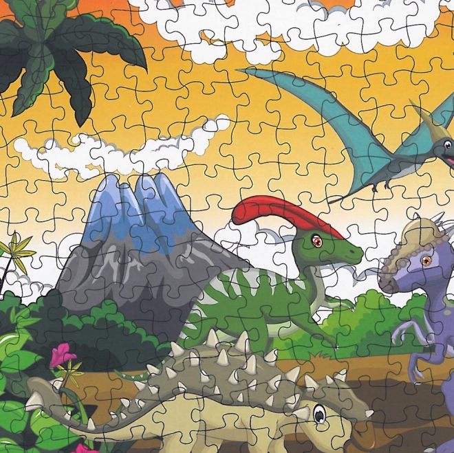 Dinoszaurusz puzzle 208 darabos 90x64 cm