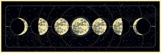 Panoráma puzzle Galaxis Hold fázisai 1000 darabos