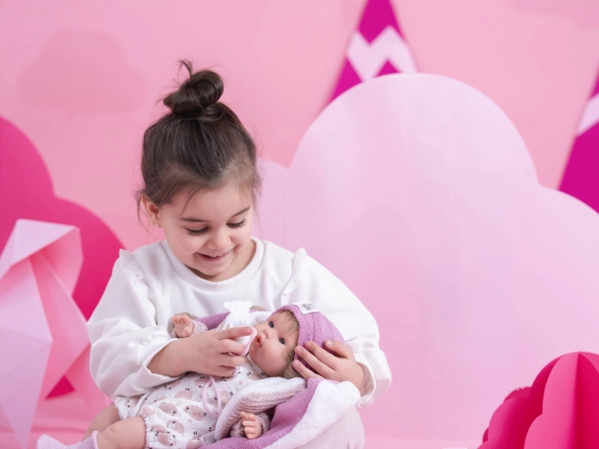 Llorens Lola élethű baba hangokkal és puha szövet testtel 38 cm