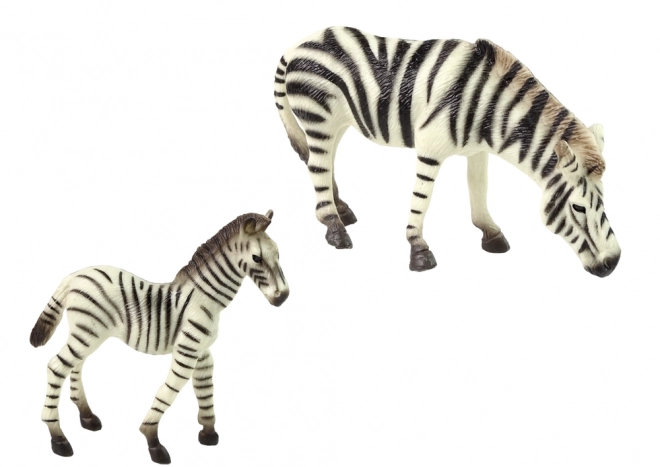 Zebra és zebra kölyök figura készlet