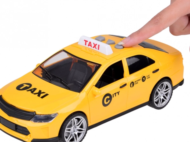 Gyerek játék taxi autó hang- és fényeffektekkel