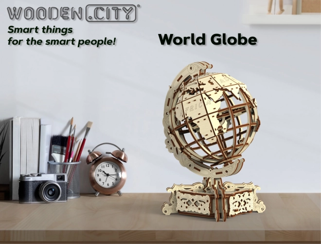 Wooden City 3D puzzle földgömb