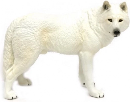 Fehér farkas figura 12 cm