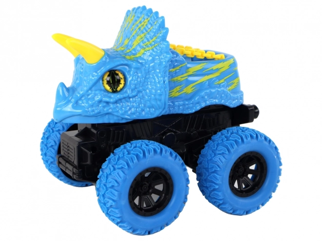 Triceratops terepjáró babajáték gumikerékkel - kék