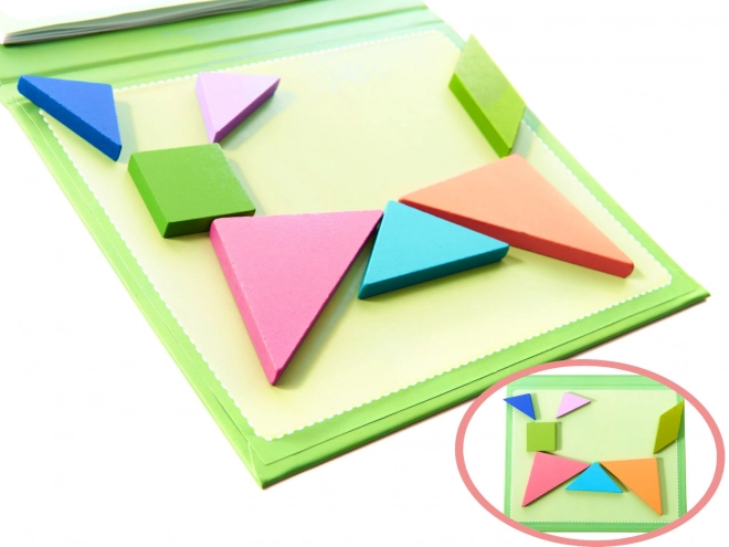 Tangram mágneses könyv 3D kirakó