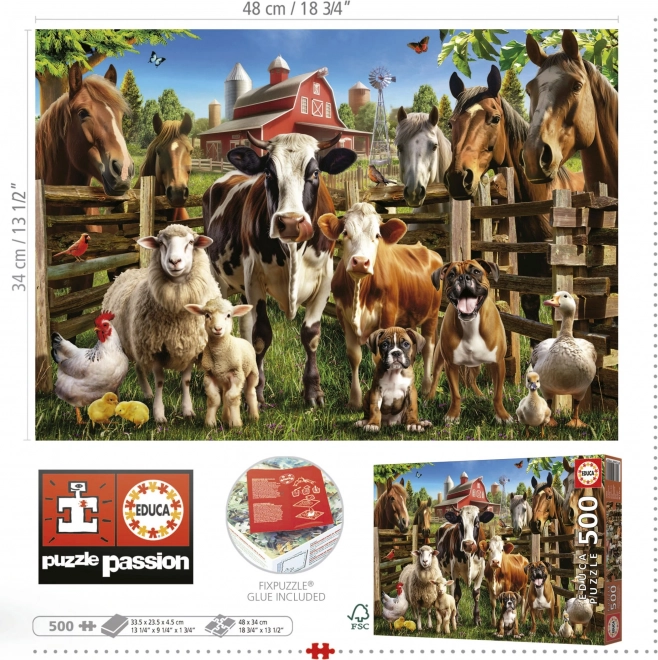 Educa 500 darabos farm barátai puzzle