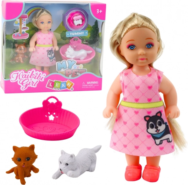Mini Baba Kutyával és Macskával Kiegészítőkkel