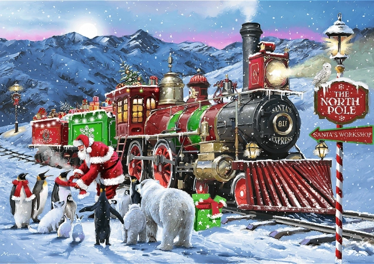 Trefl Puzzle Premium Plus Tea Time: Karácsonyi vonat 1000 darab