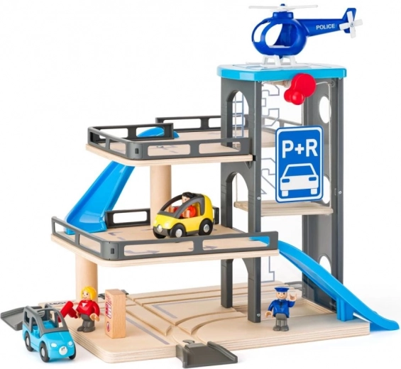 Többszintes parkoló lifttel és rámpákkal