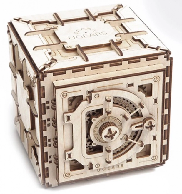 Ugears 3D fa mechanikus puzzle széf