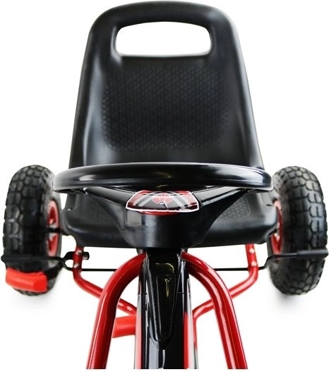 Pedálos levegős gokart + Felfújható gumik + Állítható ülés – Piros