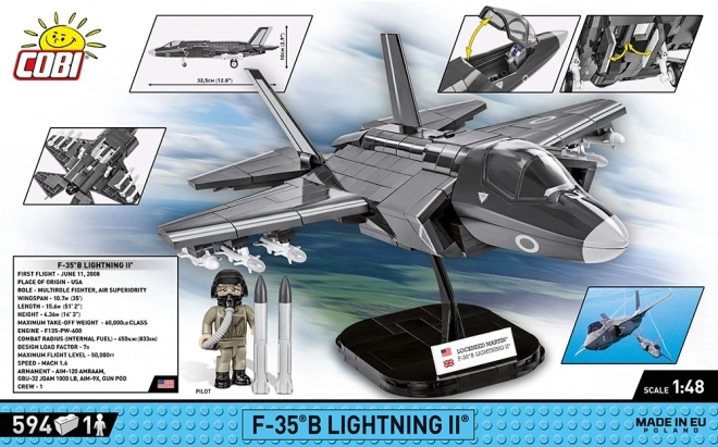 Cobi F-35B Lightning II harcászati repülőgép építőkészlet