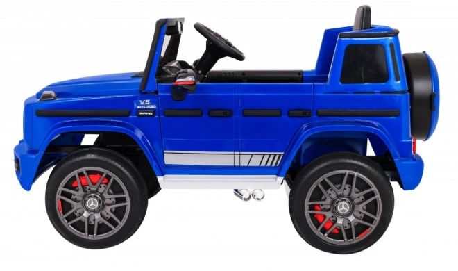 Mercedes AMG G63 gyerekeknek Kék szín + távirányító + MP3 LED + lassú indítás + EVA + övek