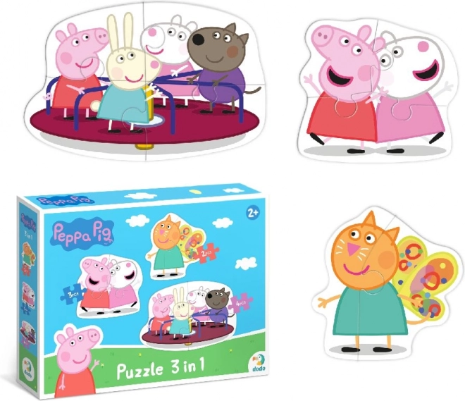 Peppa Malac: Barátok 3 az 1-ben Puzzle