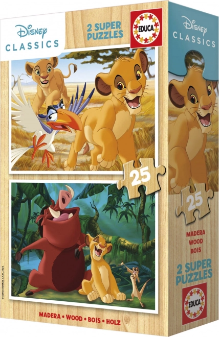 Fa puzzle Disney Az oroszlánkirály 2x25 darab