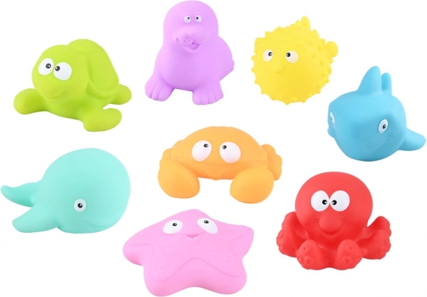 Fürdőjáték állatkák – 4 darabos készlet, 8 cm, 2 változat