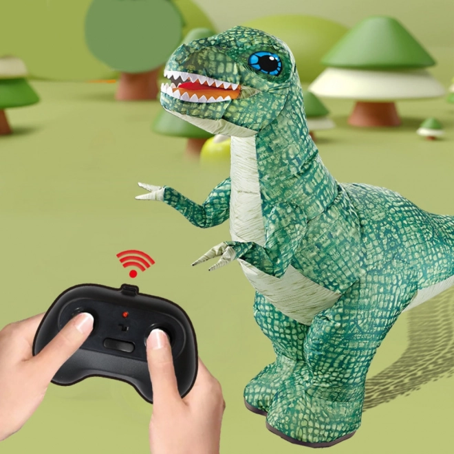 Zöld távirányítós felfújható dinoszaurusz
