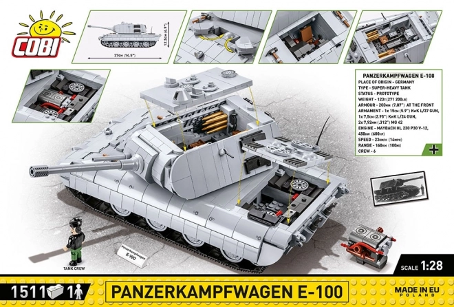 Panzerkampfwagen E-100 építőkészlet