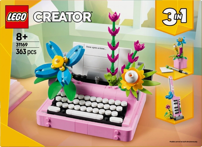 Virágokkal díszített írógép - LEGO Creator 3 az 1-ben