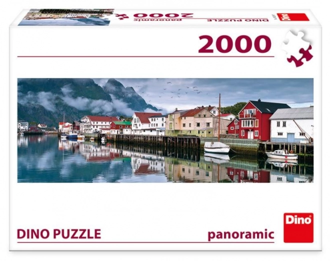 Panoráma puzzle halászfalu 2000 darabos