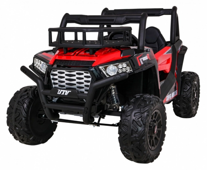 Buggy UTV terepjáró gyerekeknek Piros + távirányító + csomagtartó + lassú indítás + EVA + MP3 LED