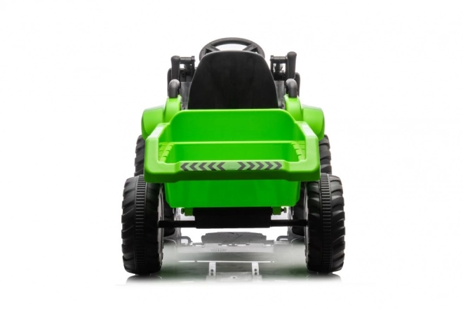 Gyermek elektromos traktor zöld kanállal