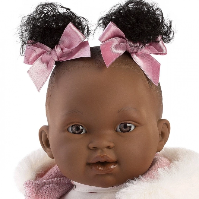 Realista baba DIARA hangokkal és puha testtel 38 cm