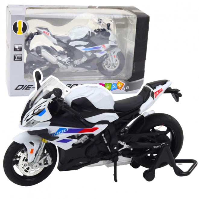 Sport motoros fém modell 1:12 fehér