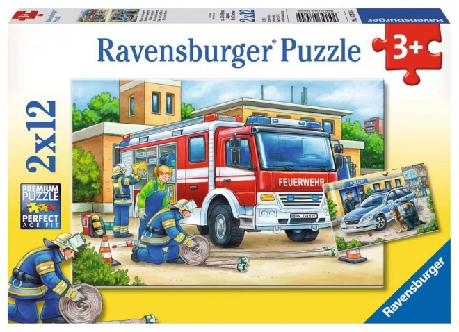 Puzzle Rendőrség és Tűzoltóság 2x12 darab