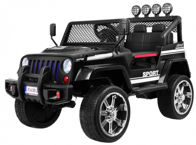 Elektromos kisautó Jeep Raptor 4x4 fekete