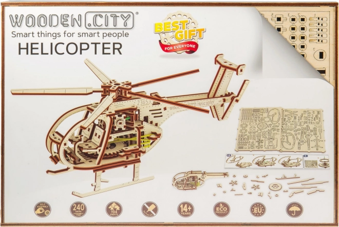 wooden city helikopter 3D puzzle