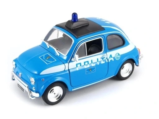 welly fiat nuova 500 rendőrségi modellautó 1:24