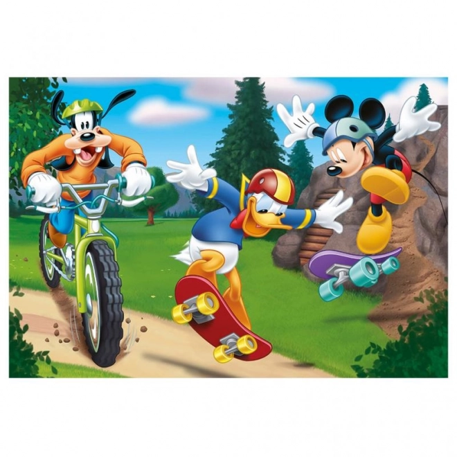 Dino puzzle sportoló Mickey és barátai 2x77 darabos