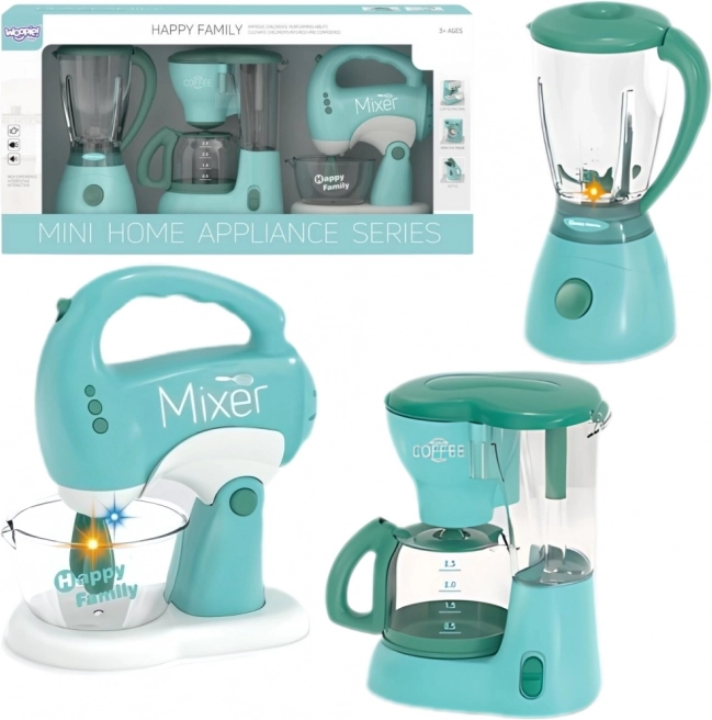 WOOPIE Gyermek Háztartási Készülék Szett 3 az 1-ben Mixer Turmixgép Konyhai Robot