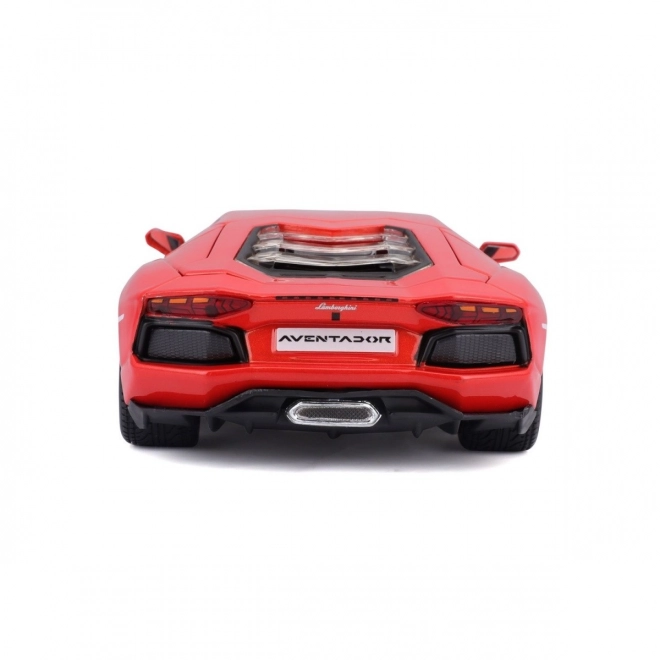 Lamborghini Aventador Coupé fém model 1:24 - narancssárga-piros