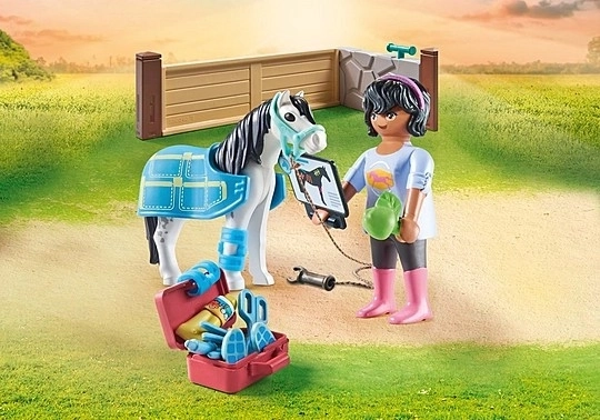 Playmobil hipoterapeuta lóápoló készlet